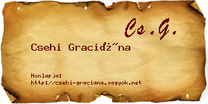 Csehi Graciána névjegykártya